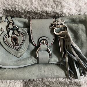 Vintage Large Juicy Couture Y2K Leather clutch with original tag